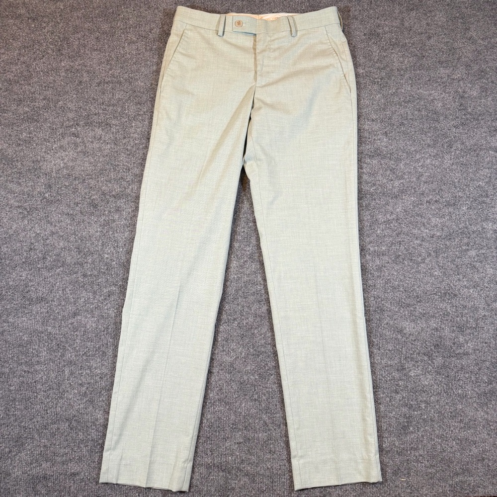 Egara Men's Skinny Fit Stretch Suit Separate Green Dress‎ Pants 30/32 NWOT